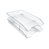 Letter Tray Front Load Legal Size 2 Tier Crystal Color