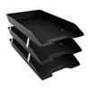 Letter Tray Front Load Legal Size 3 Tier Black Color